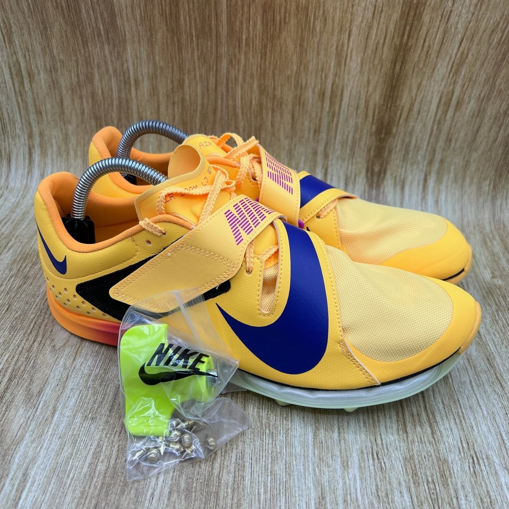 Nike Air‎ Zoom LJ Elite Men's Size 13 Citron Pulse Track Field Spikes FZ9326-800